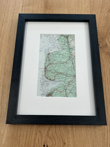 Vintage map the fylde - of,