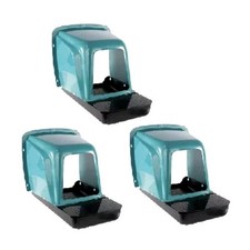 3 Pack Rollaway Nest Box Chicken Nesting House Plastic Washable Poultry Egg Coop