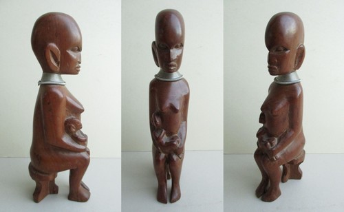 Hand carved wooden african - carved,