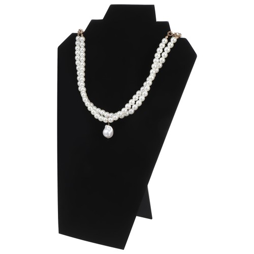 Black velvet necklace display - velvet,