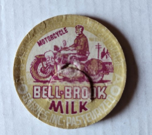 Vintage milk bottle cap bell - milk,