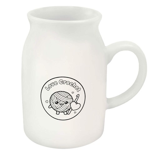 300ml love crochet ceramic - 'love, crochet'