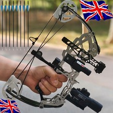13" Mini Compound Bow Arrows Set 15-32lb Archery Bow Fish Hunting Shooting RH LH