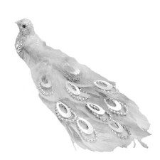 21cm Long Beaded Tail Peacock