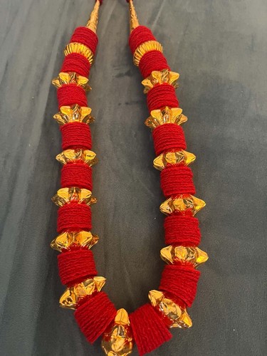 Gold plated large kantha mala - large,