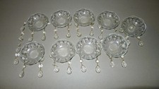 9x Vintage chandelier bobeche