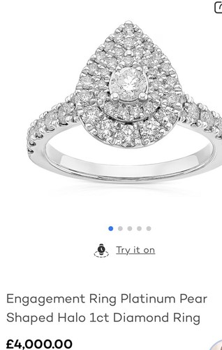 1ct diamond pearl - 1ct, ring