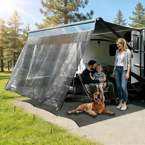 Awning sun shade screen - rv,