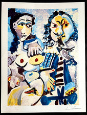 Pablo Picasso Lithograph COA Original Signed Op Numbered In Pencil Crayon @