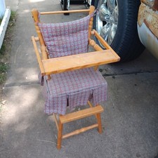Vintage Wood Doll High Chair