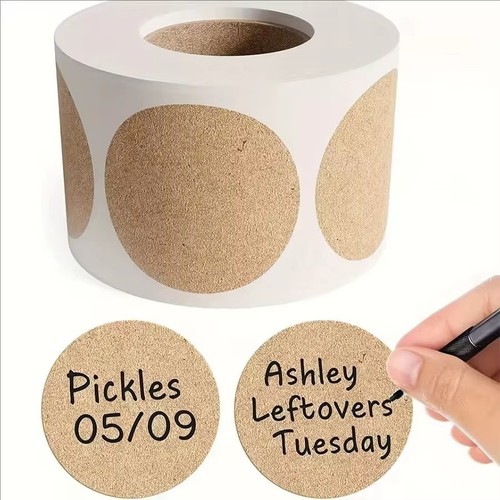 500 kraft round - self, adhesive