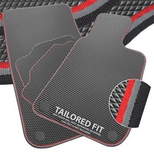 To fit Ferrari 308 GT4 1973-1980 Luxury Rubber Car Mats Black + Dual Trim