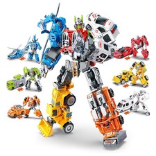 6in1 Bruticus G1 Transform Car Robot Helicopter Combiner Action Figure Model Toy