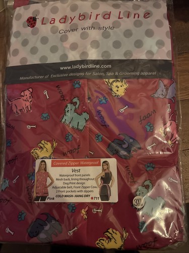 Ladybird line pink dog - line,