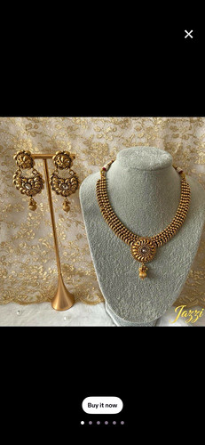Indian gold plated clear round - indian,