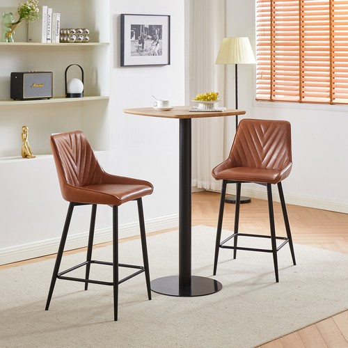 2pc bar stools faux leather - 2pc,