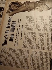 Sk227 Ephemera 1950s Film article Rhonda Fleming 