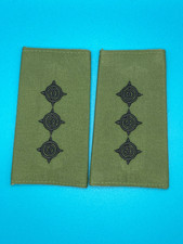 Rhodesian Army Olive Green Rank Slides OG - Captain - Pair