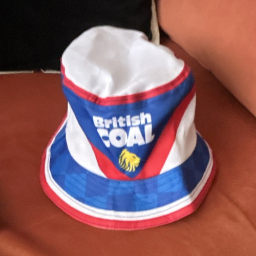 British coal bucket hat white - british,