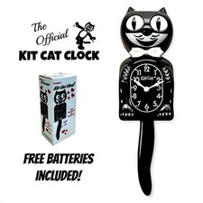 Timeless Black Kit Cat Clock 15.5" - Official Kit-Cat Klock for Classic