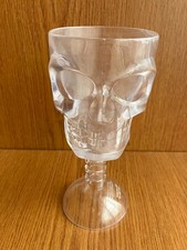 See Through Plastic Skull Glass Halloween Party Pirate Goth, used.