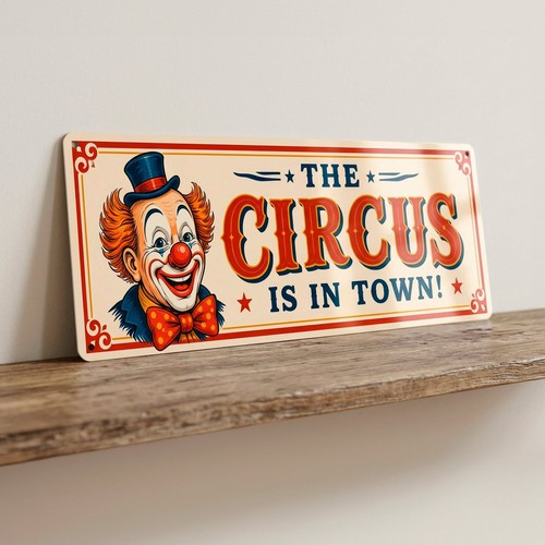 Circus town metal sign - is, in