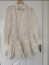 H&M Conscious Collection Beige Textured Dress Size XS Bloggers Insta