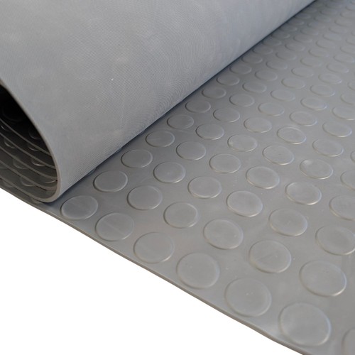 Grey rubber flooring matting - grey,
