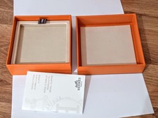 GENUINE HERMES CLIPPER ALARM CLOCK BOX WITH HERMES BOOKLET EXCELLENT CONDITION