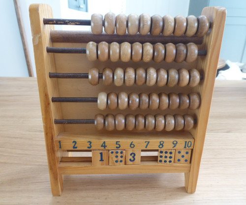 Vintage wooden toy abacus - vintage,