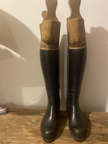 Vintage leather officer - officer, black