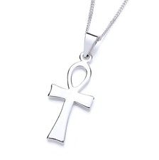 925 Sterling Silver Mystic Egyptian ANKH Celtic Cross Pendant 16" 18" 20" Chain