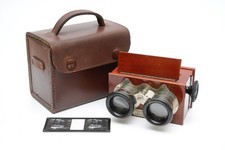 Antique / Vintage Vérascope Richard Stereoscope w/ Glass Slide. Working + Case