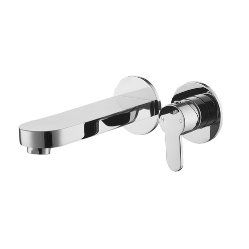 Chrome wall mounted bath - mounted, mixer