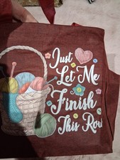 Knitting Storage Bag for Wool Crochet Zipped Organizer 25 x 25cm