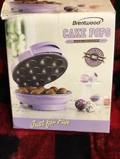 Brentwood Cake Pop Maker Nonstick Plates On Indicator Light Overheat Safety NEW