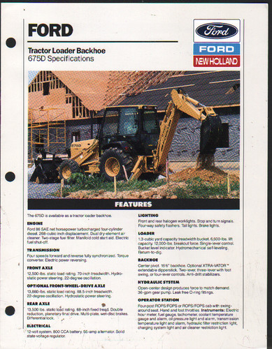 Ford 675d tractor - "675d",