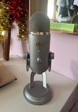 Silver Blue Yeti Microphone