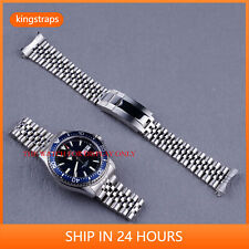 22mm Jubilee Watch Band Bracelet With Oyster Deployment Clasp For Orient Kamasu