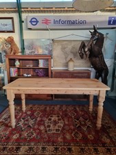 Farmhouse Kitchen Scrub Top Pine Dining Table 