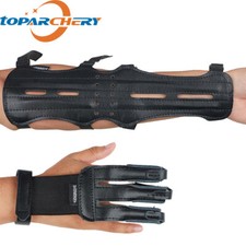 Leather 4-Straps Archery Arm