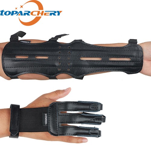 Leather straps archery arm - leather,