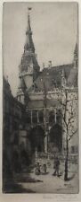 Susan Fletcher Crawford ARE (1864-1918) Rathaus Aachen - Original Signed Etching