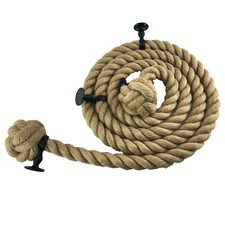 Natural Jute Bannister Handrail Stair Rope Select Diameter, Length and Fittings