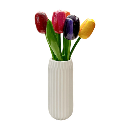 Wooden dutch tulips colorful - wooden,