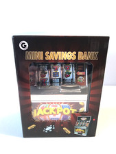 WELCOME TO FABULOUS LAS VEGAS MINI SAVINGS BANK MONEY BOX JACKPOT SLOT MACHINE