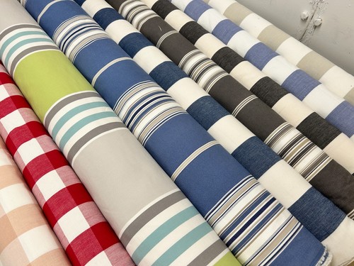 Ticking curtain fabric romo - by,