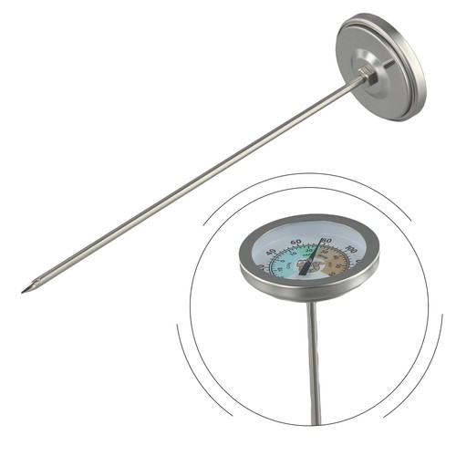 Stainless steel thermometer - stainless,