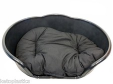 Large Plastic BLACK Dog Pet Bed With BLACK Dog Cat Basket