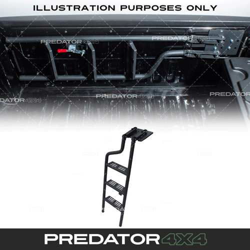 Rear tailgate folding - folding, ladder